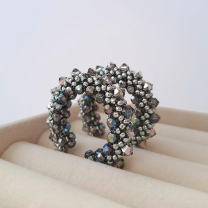 Kolczyki koła "Vitrail Medium" z Kryształów Preciosa i Koralików