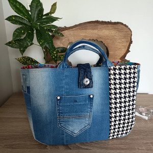 Torebka jeansowa damska shopperka