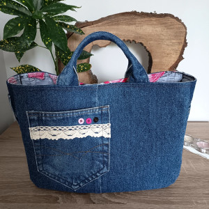 Torebka jeansowa damska shopperka