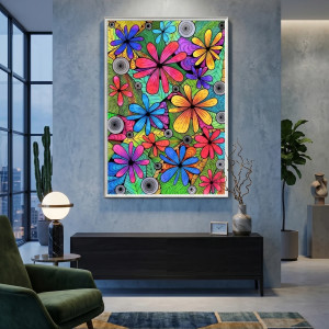 3. ZACZAROWANY OGRÓD - rysunek, plakat.