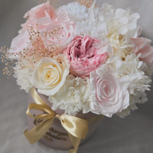 Bukiet stabilizowanych kwiatów - mieszany / Naturalne kwiaty z trwałością minimum dwóch lat!  WieczneBukiety.pl