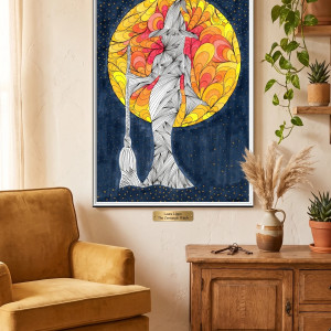 12. PEŁNIA - rysunek, plakat.