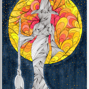 12. PEŁNIA - rysunek, plakat.