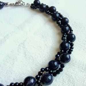 Choker z Nocy Kairu i Czarnego Onyksu - Kruk