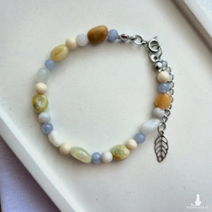 Delikatna bransoletka z kamieni naturalnych