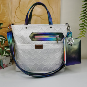 Torebka damska z kieszeniami na ramię ekoskóra