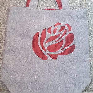 Filcowa torba z różą