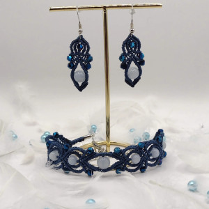 Bransoletka i kolczyki z akwamarynem „Morska Harmonia”