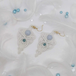 Kolczyki z akwamarynem „Anielska Harmonia”