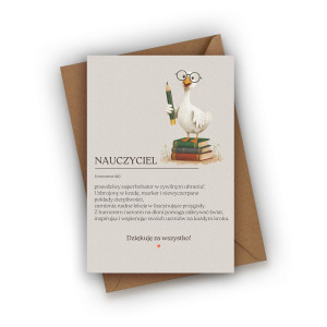 Kartka na Dzień Nauczyciela- NAUCZYCIEL