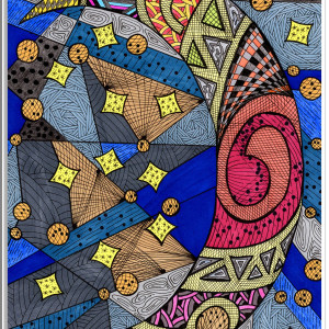 16. CIEMNO JUŻ - rysunek, plakat.