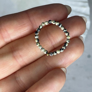 Pierścionek na radość i harmonię | Jaspis Dalmatyński