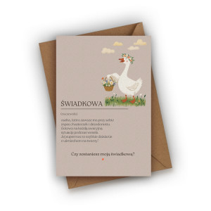 Kartka dla świadkowej- ŚWIADKOWA
