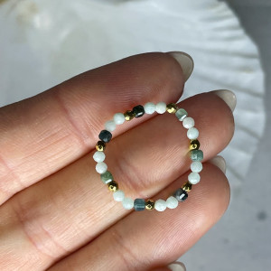 Pierścionek AMAZONIT | AKWAMARYN | HEMATYT💫