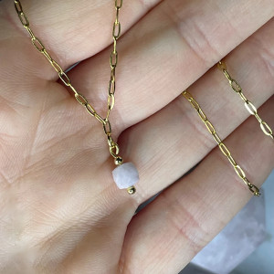 Naszyjnik Lepidolit | Kamień naturalny