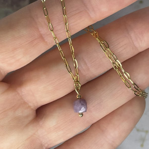 Naszyjnik Lepidolit | Kamień naturalny🪻