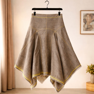 Spódnica beżowa asymetryczna