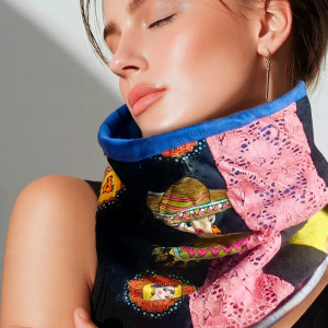 Komin patchworkowy kolorowy