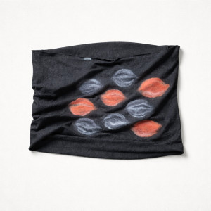 Komin wełniany merino czarny