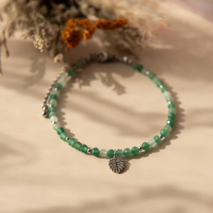 Bransoletka MONSTERA MINI ✧ awenturyn ✧ liść monstery