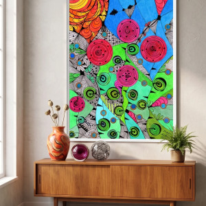 23. DZIKIE RÓŻE - rysunek, plakat.