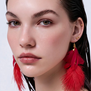 Kolczyki  długie pióra