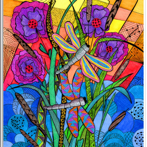 31. WAŻKI - rysunek, plakat.