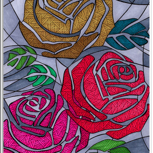 32. RÓŻE- rysunek, plakat.