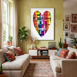 54. SERCE - rysunek, plakat.