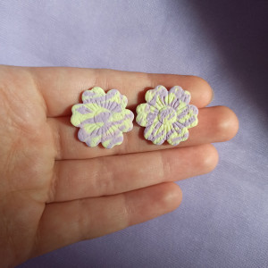Kolczyki z gliny polimerowej pastelowe
