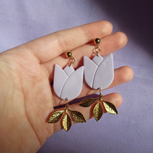 Kolczyki z gliny polimerowej pastelowe