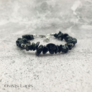 Bransoletka w czerni - obsydian i hematyt