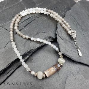 Naszyjnik z agatem wstęgowym