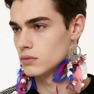 Kolczyki  kolorowe pióra