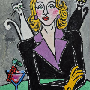 obraz ręcznie malowany diva