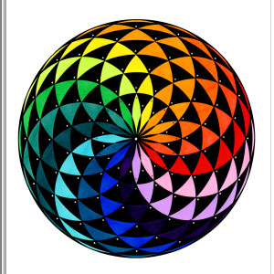 62. TĘCZOWA MANDALA - rysunek, plakat.