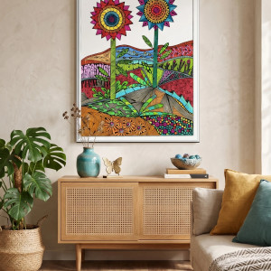 71. RYTMY OGRODU - rysunek, plakat.