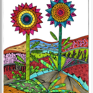 71. RYTMY OGRODU - rysunek, plakat.