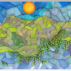 72. TEKSTURY NATURY - rysunek, plakat.