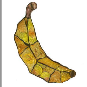 86 Banan - rysunek, plakat.