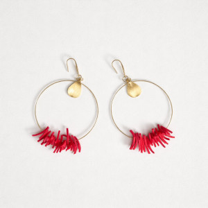 Kolczyki  koła czerwone