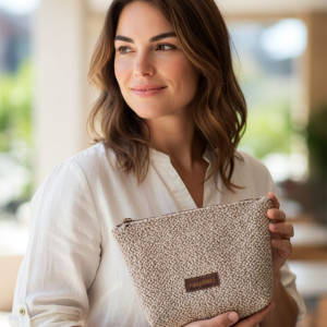 Beżowa kosmetyczka MAXI