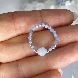 Pierścionek KYANIT x AKWAMARYN