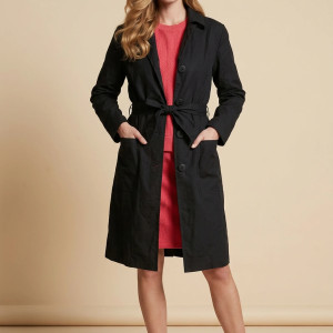 płaszcz damski czarny wiosenno letni