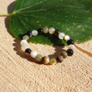 Pierścionek elastyczny Masa perłowa