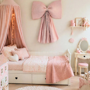 Kokarda XXL pokój dziecięcy pudrowy róż