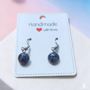 Kosmiczny Blask – ręcznie robione kolczyki z żywicy