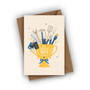 Kartka na Dzień Taty- Puchar dla Taty