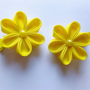 Komplet żółtych spinek