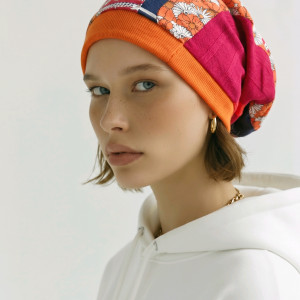 Czapka patchworkowa Wiosenna